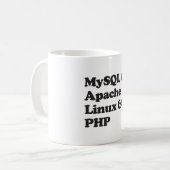 MysqlアパッシュのLinux PHP コーヒーマグカップ (正面左)