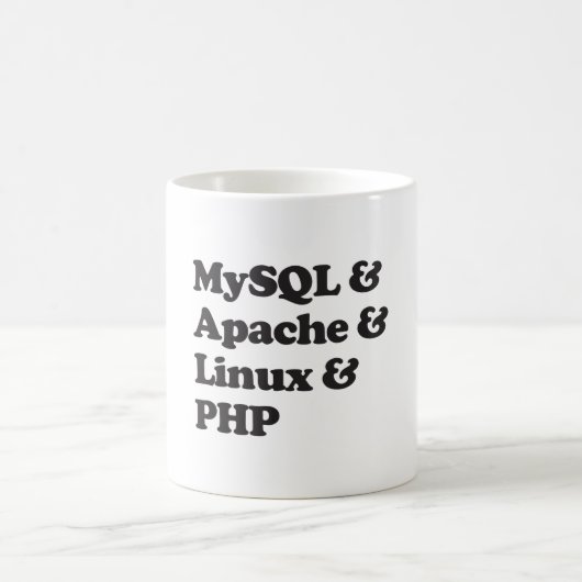 MysqlアパッシュのLinux PHP コーヒーマグカップ (中央)