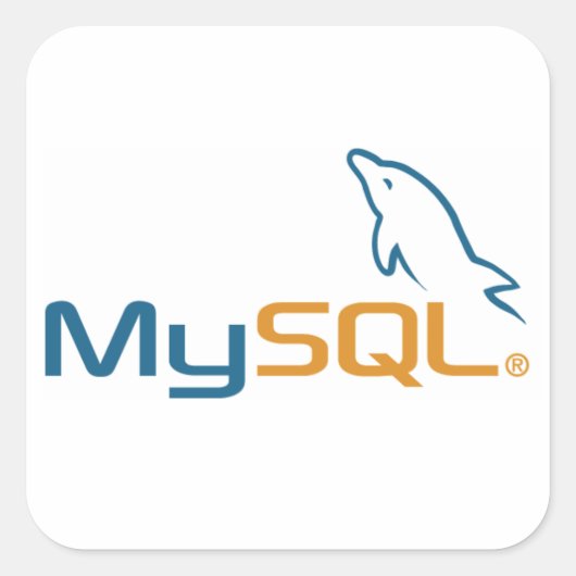 MySQL - sysadmins用のステッカー スクエアシール (正面)