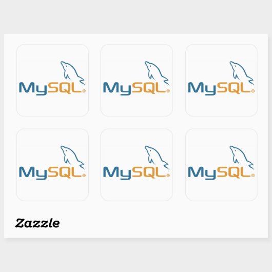 MySQL - sysadmins用のステッカー スクエアシール (シート)