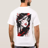 mysterious anime girl tシャツ (裏面)