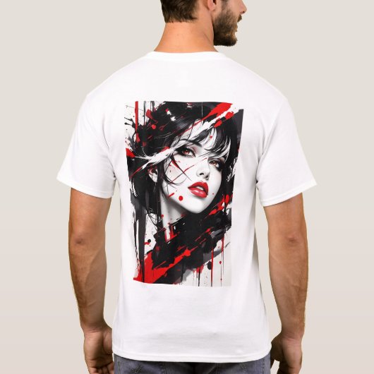 mysterious anime girl tシャツ (裏面)