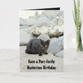 Mysterious black birthday cat カード (正面)