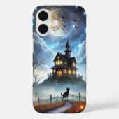 Mysterious Black Cat Halloween Phone Case Case-Mate iPhoneケース (裏面)
