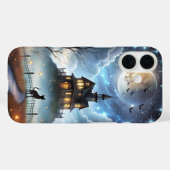 Mysterious Black Cat Halloween Phone Case Case-Mate iPhoneケース (裏面 (横))