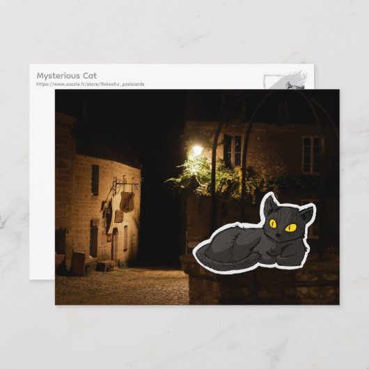 Mysterious Cat ポストカード (正面/裏面)
