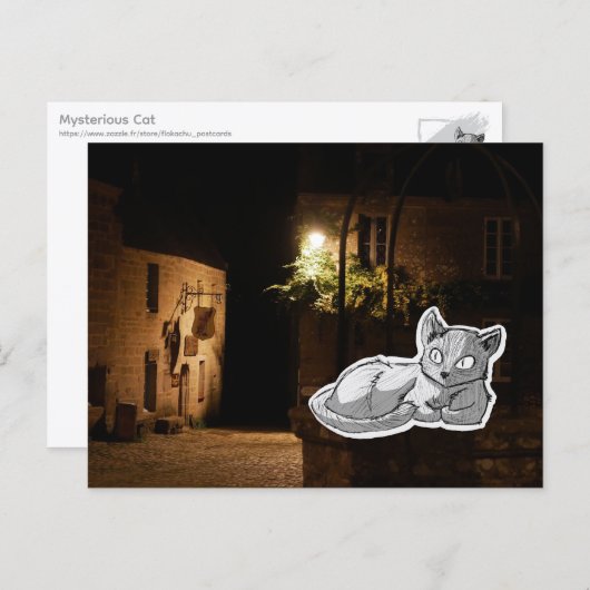 Mysterious Cat ポストカード (正面/裏面)