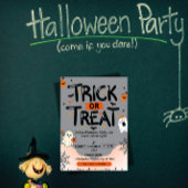 Mysterious Chinese Text Halloween Invitation 招待状