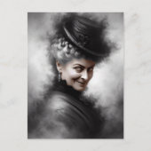 Mysterious Creepy Victorian Woman Portrait Art ポストカード (正面)