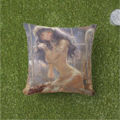 Mysterious Fantasy Girl - Gothic Art Aesthetic アウトドアクッション (芝生)