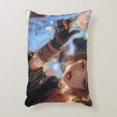 Mysterious Fantasy Girl - Gothic Art Aesthetic アクセントクッション (正面(垂直))