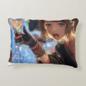 Mysterious Fantasy Girl - Gothic Art Aesthetic アクセントクッション (裏面)
