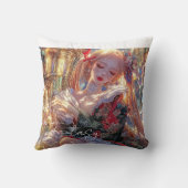 Mysterious Fantasy Girl - Gothic Art Aesthetic クッション (裏面)