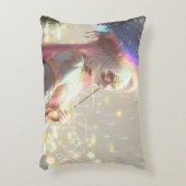 Mysterious Fantasy Girl - Ocean Art Aesthetic アクセントクッション (正面(垂直))