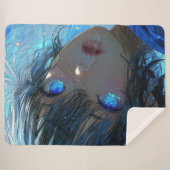 Mysterious Fantasy Girl - Ocean Art Aesthetic シェルパブランケット (正面(横))