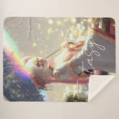 Mysterious Fantasy Girl - Ocean Art Aesthetic シェルパブランケット (正面(横))