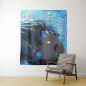 Mysterious Fantasy Girl - Ocean Art Aesthetic タペストリー (インサイチュ)