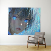 Mysterious Fantasy Girl - Ocean Art Aesthetic タペストリー (インサイチュ(横))