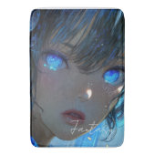 Mysterious Fantasy Girl - Ocean Art Aesthetic バスマット (正面縦)