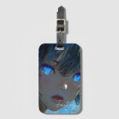 Mysterious Fantasy Girl - Ocean Art Aesthetic ラゲッジタグ (正面縦)
