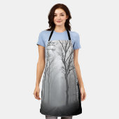 Mysterious Foggy Forest Path エプロン (着用した状態)