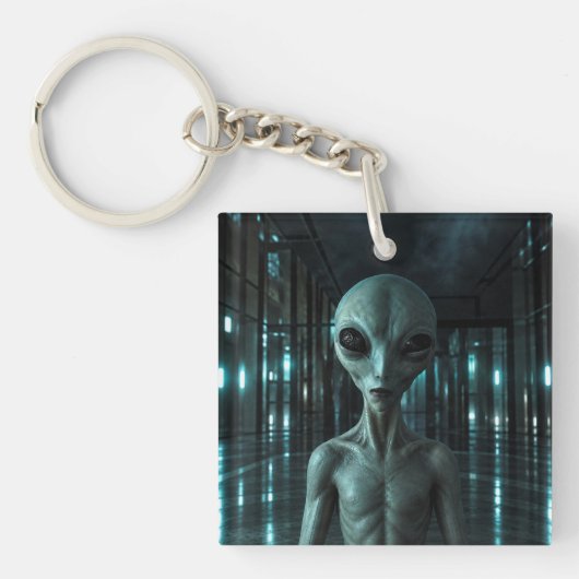 Mysterious Grey Alien キーホルダー (正面)
