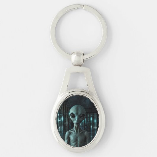 Mysterious Grey Alien キーホルダー (正面)