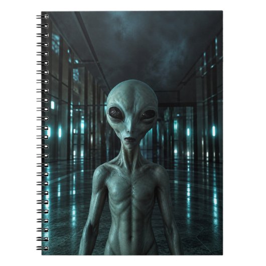 Mysterious Grey Alien ノートブック (正面)