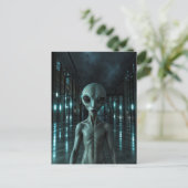 Mysterious Grey Alien ポストカード (スタンド正面)