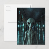 Mysterious Grey Alien ポストカード (正面/裏面)