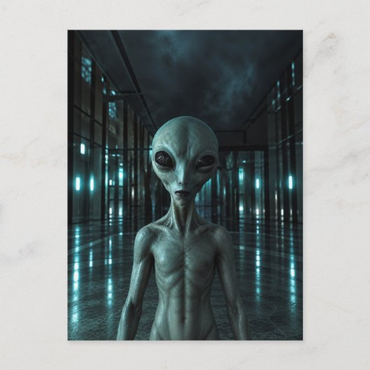 Mysterious Grey Alien ポストカード (正面)