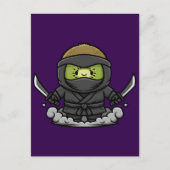 Mysterious Kage Kiwi Shadow Ninja Illustration ポストカード (正面)