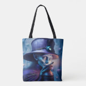 Mysterious Lady Pointing Finger At You トートバッグ (裏面)