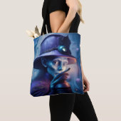 Mysterious Lady Pointing Finger At You トートバッグ (クローズアップ)