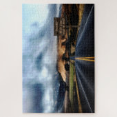 Mysterious Nature Scene Road Sign Marry Me Puzzle ジグソーパズル (縦)