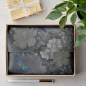 Mysterious Raven, White Florals & Dragonflies 薄葉紙 (ギフト)