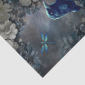 Mysterious Raven, White Florals & Dragonflies 薄葉紙 (詳細)