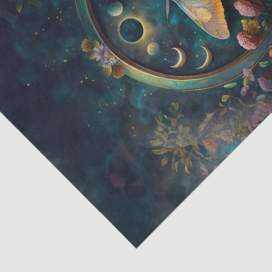 Mysterious Twilight Portal, Moth & Eclipse Vert 薄葉紙 (詳細)