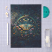 Mysterious Twilight Portal, Moth & Eclipse Vert 薄葉紙 (クラフト)