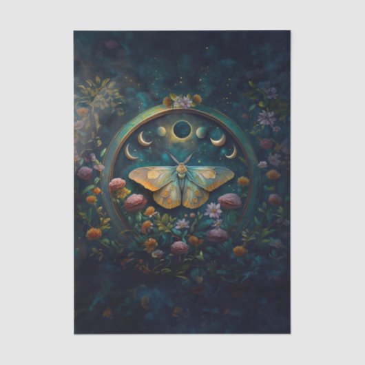 Mysterious Twilight Portal, Moth & Eclipse Vert. 薄葉紙 (正面)