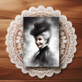 Mysterious Victorian Woman Portrait Art ポストカード