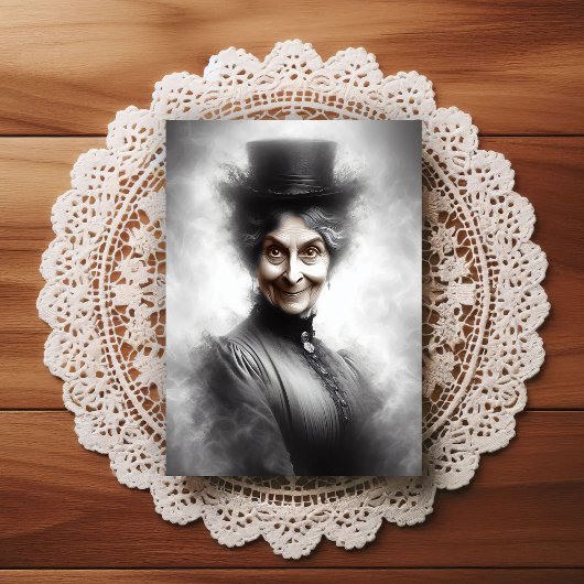 Mysterious Victorian Woman Portrait Art ポストカード