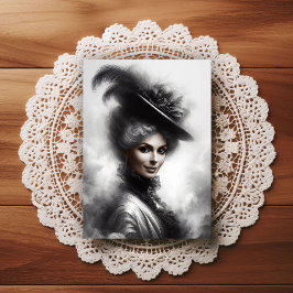 Mysterious Victorian Woman Portrait Art ポストカード