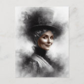 Mysterious Victorian Woman Portrait Art ポストカード (正面)