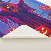Mysterious Witch in Enchanted Woods Design シェルパブランケット (3/4)