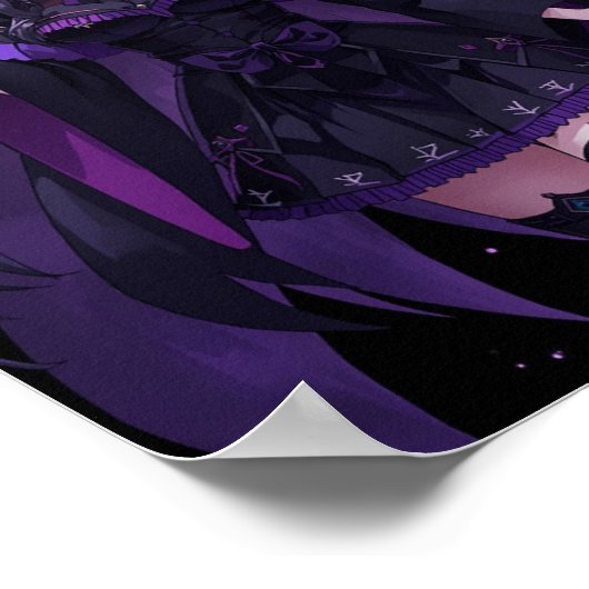 Mysterious Witch with Purple Magic ポスター (角)