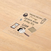 Mystery Kids Secret Agent Spy Detective Birthday アクリル招待状 (レイダウン)