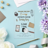 Mystery Kids Secret Agent Spy Detective Birthday アクリル招待状 (インサイチュ (ウェディング))