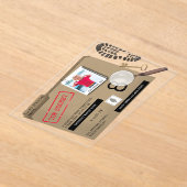 Mystery Kids Secret Agent Spy Detective Birthday アクリル招待状 (レイダウン)