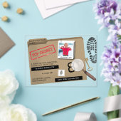 Mystery Kids Secret Agent Spy Detective Birthday アクリル招待状 (インサイチュ (ウェディング))